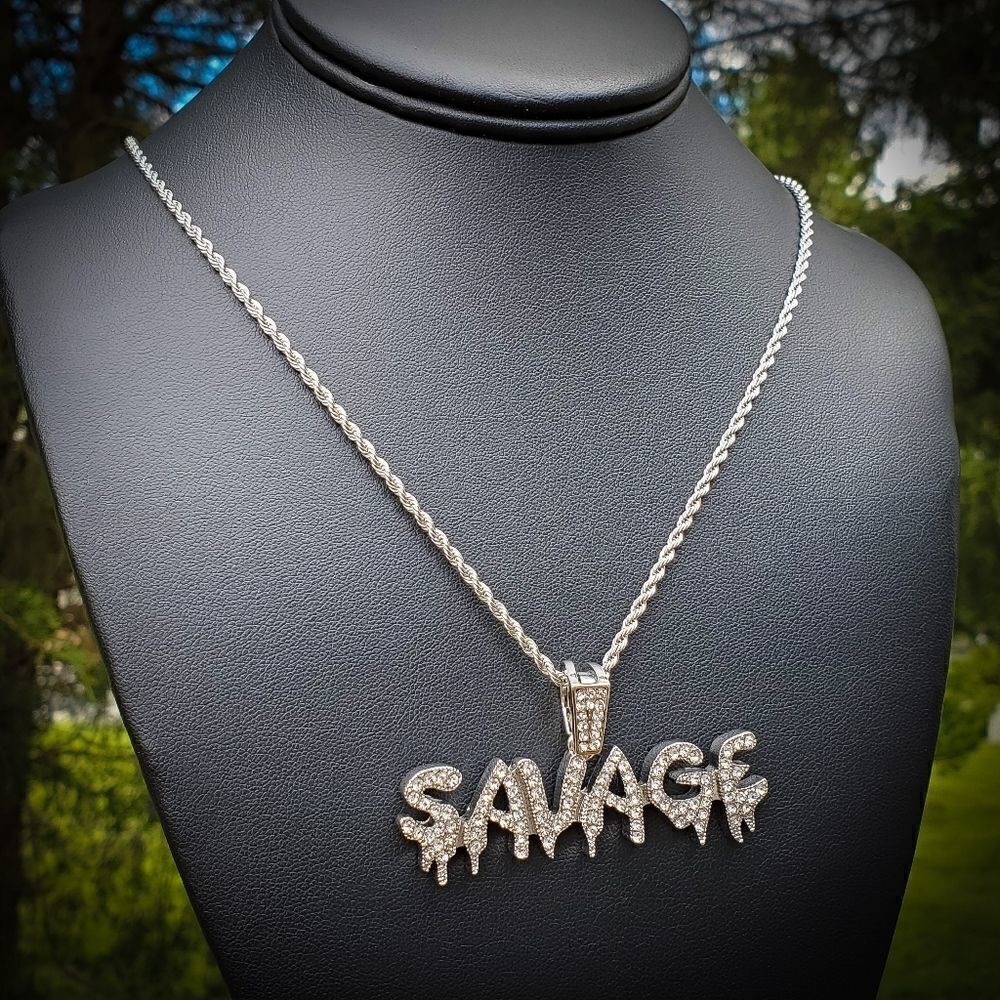 Stainless steel Savage Drip Necklace